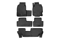 Коврики в салон HONDA Odyssey RA6 JDM 12/1999-09/2003, П.Р., 3 ряда, 5 шт. (полиуретан) Element