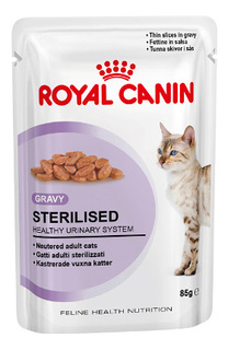 Влажный корм для кошек ROYAL CANIN Sterilised, мясо, домашняя птица, 85г