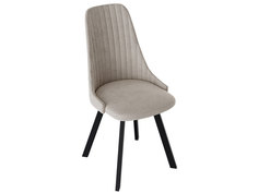 Стул ТриЯ Франк Паук 3 Черный матовый / Бежевый микровелюр Triya