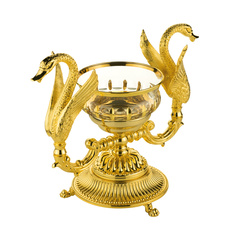 Мыльница настольная хрусталь декор золото Migliore Luxor 26219