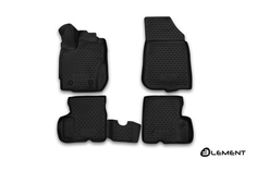 Коврики 3D в салон NISSAN Terrano, 2016-, 4 шт. (полиуретан) Element