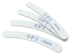 Пилки профессиональные для маникюра и педикюра OPI 180/240 бумеранг, 10 шт. Lian Beauty Accessories