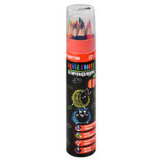 Набор цветных карандашей Феникс+, Ежики, 12 цв., дерево, 3 мм, с точилкой