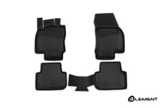 Коврики в салон VOLKSWAGEN Tiguan, 2017-, 5-дверей, короткий кузов, 4 шт. (полиуретан) Element