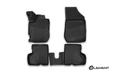 Коврики 3D в салон RENAULT Kaptur, 04/2016-2020, 4 шт. (полиуретан) Element