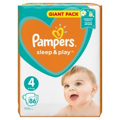 Подгузники Pampers Sleep & Play 4 (8-14 кг), 86 шт.