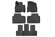 Коврики 3D в салон для KIA Carnival (IV) 2020-, Premium +, кроссвэн, 5шт. (полиуретан) Element