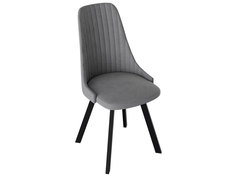 Стул ТриЯ Франк Паук 3 Черный матовый / Серый микровелюр Triya