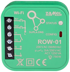 Supla ROW-01 - Управление освещением, WiFi модуль (1 канал, 5A) [Скрытый] Zamel