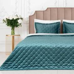 Покрывало Arya Бархат 250X260 - 2(50X70+5) Ansel Темно-Бирюзовый