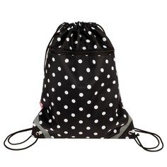 Мешок для обуви с карманом ErichKrause Dots in Black, 500х410 мм, белый, 7818240