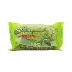 Мыло JUNO с отшелушивающим эффектом, с зеленым чаем, 150 г