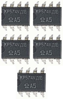 Микросхема КР574УД1Б,5 шт/а-г:574УД1Б,К574УД1Б/ОУ с большим входным сопротивлением Тонди электроника