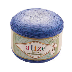 Пряжа Alize Bella Ombre Batik 250г, 900м (100% хлопок) (7407 джинс), 2 мотка
