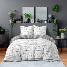 Постельное белье 2.0 макси BRAVO Collection нав.70*70 м.205 рис.4494-1+4486a-2 Коты