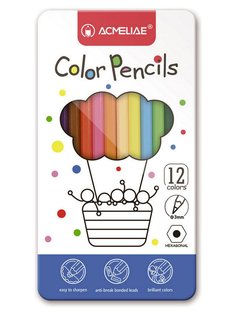 Цветные карандаши для рисования ACMELIAE Color Pencils, 12 цветов 9800-12