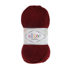 Пряжа Alize My baby 50г, 150м (100% акрил) (57 бордовый), 5 мотков