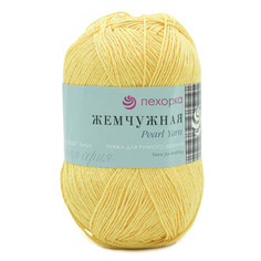Пряжа Пехорка Жемчужная 100г, 425м (хлопок, вискоза) (12 желток), 5 мотков
