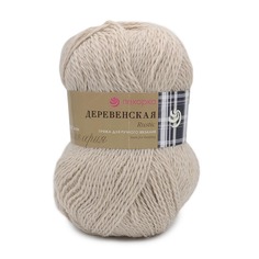 Пряжа Пехорка Деревенская 100г, 250м, 100% шерсть, 181 Жемчуг, 10 мотков