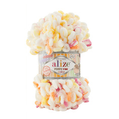 Пряжа Alize Puffy Fine Color 100г, 14,5м, 100% микрополиэстер, 6244, 5 мотков