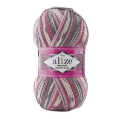 Пряжа ALIZE Superwash Comfort Socks 100г, 420м, SW шерсть, 7707, 5 мотков
