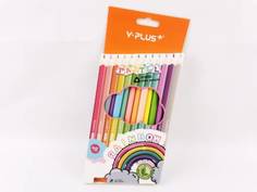 Карандаши цветные Y-Plus "Ranbow Pastel" PC200300, 12 цветов, утолщенные, с точилкой