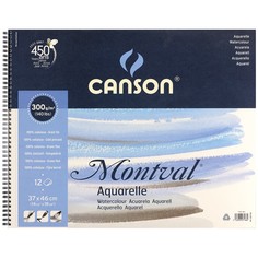 Альбом на спирали для акварели Montval CANSON, 300г/м2, 37х46см, Фин, 12 листов