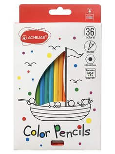 Цветные карандаши для рисования + точилка ACMELIAE Color Pencils, 9403-36, 36 цветов