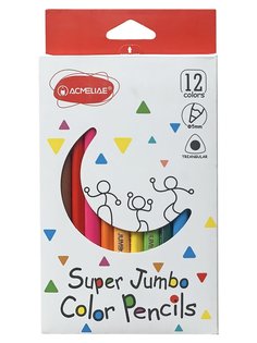 Карандаши цветные ACMELIAE Color Pencils 9404-12 трехгранные утолщенные 12 цветов
