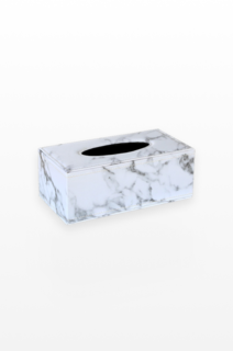Салфетница интерьерная мраморная на стол, бокс коробка для салфеток с крышкой Evo Beauty