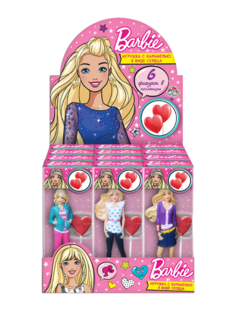 Карамель в виде сердца с куклой Barbie 20 гр Упаковка 12 шт