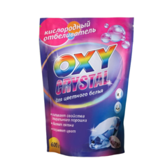 Отбеливатель Selena Oxy crystal порошок, для разноцветных тканей, кислородный, 600 г