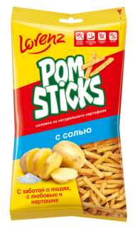 Картофельные чипсы Lorenz pomsticks с солью 100 г
