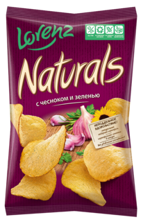 Картофельные чипсы Lorenz naturals с чесноком и зеленью 100 г