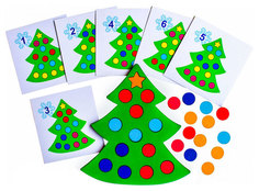Мозаика "Умная ёлочка", диаметр кружков — 2 см Smile Decor