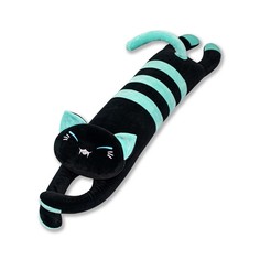 Мягкая игрушка антистресс Штучки, к которым тянутся ручки Черный длинный Кот, голубой