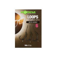 Рыболовный поводок Korda Loop Rigs Krank серый 8,2 кг, 2,5 см, 1 шт