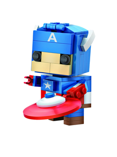 Конструктор LOZ mini Капитан Америка 142 детали № 1401 Captain America BrickHeadz 111168