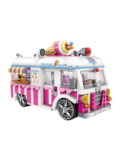 Конструктор LOZ mini Машина для мороженого 1244 детали № 1112 Ice Cream Car MiniBlock