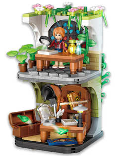 Конструктор LOZ mini Дом фитотерапии 425 дет. № 1666 House phytotherapy Magic Shool Series