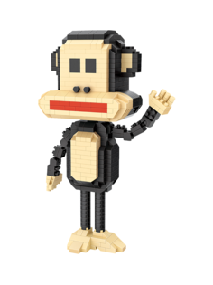 Конструктор LOZ Обезьянка Френк 610 дет. № 9202 Monkey Frank iBlockFun Series