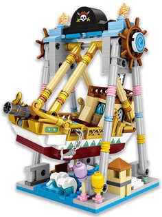 Конструктор LOZ mini Качели Пиратский корабль 541 дет. № 1717 Swing Pirate Ship MiniBlock