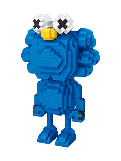 Конструктор LOZ Кавс синий 870 дет. № 9219 Kaws blue iBlockFun Series
