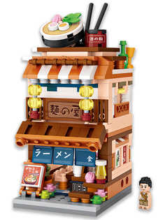 Конструктор LOZ mini Столовая с лапшой 412 дет. № 1654 Noodle canteen Street mini Series