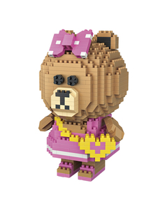 Конструктор LOZ Медведица в платье 650 дет. № 9760 Bear in dress iBlockFun Series