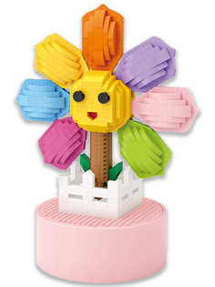 Конструктор LOZ Музыкальная шкатулка Подсолнух 1000 дет. № 9854 Sunflower MusicBox Series