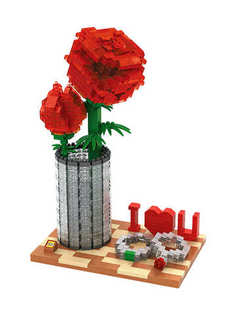 Конструктор LOZ Хрустальная роза 920 дет. № 9022 Crystal rose Creator Series
