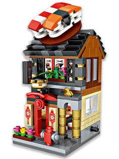 Конструктор LOZ mini Суши - бар 420 дет. № 1625 Sushi Bar Street mini Series