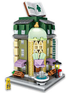 Конструктор LOZ mini Книжный магазин 411 дет. № 1624 Bookstore Street mini Series