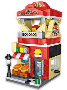 Конструктор LOZ mini Пиццерия 335 дет. № 1628 Pizza shop Street mini Series